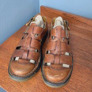 Dr. Doc Martens Brown Leather Fisherman Sandals Mens Size 10 W11